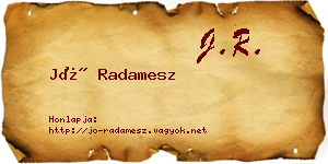 Jó Radamesz névjegykártya